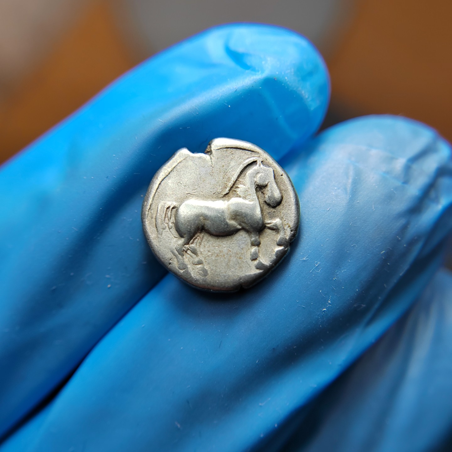 王之爱好～外国古币 古希腊骏马头盔半德银币