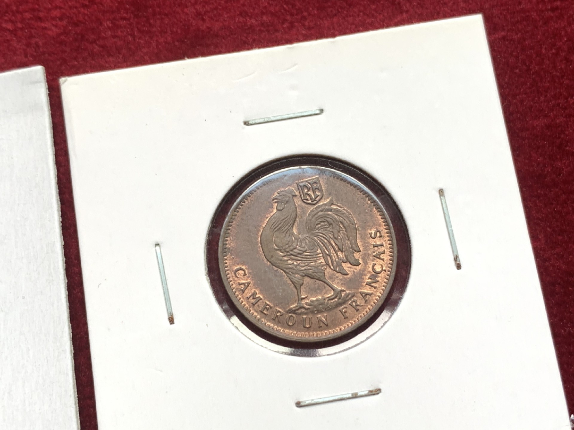 《竞宝斋》第121场-周日，周一 ，2场连拍（全场包邮） 法属喀麦隆1943年50分少见版KM4，原光MS；法属赤道非洲1942年50分UNC