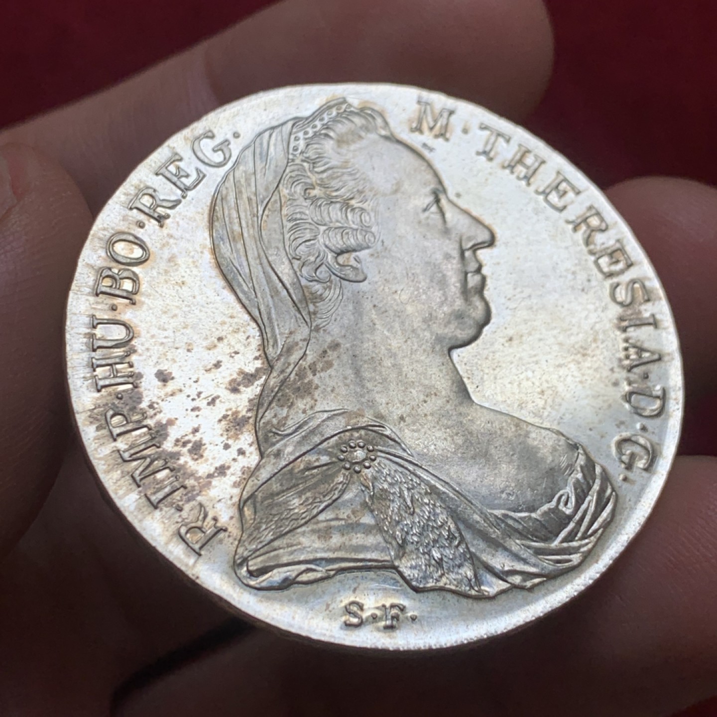 《竞宝斋》第121场-周日，周一 ，2场连拍（全场包邮） 奥地利1780年大奶妈 1泰勒大银币 镜面精制币