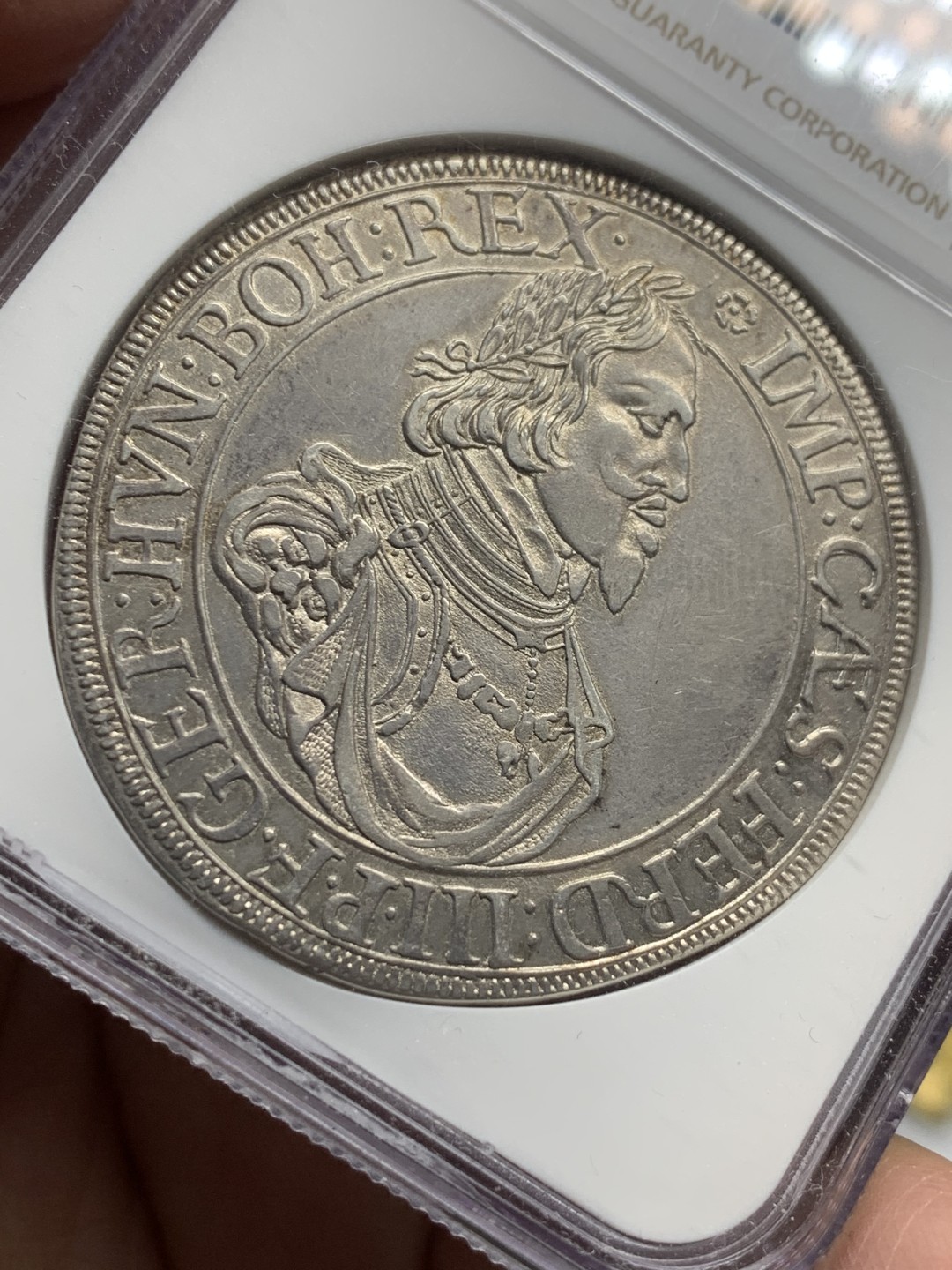 《竞宝斋》第121场-周日，周一 ，2场连拍（全场包邮） NGC-UNCD 1642年奥格斯堡景观泰勒 热门景观泰勒，轻微清洗，性价比高