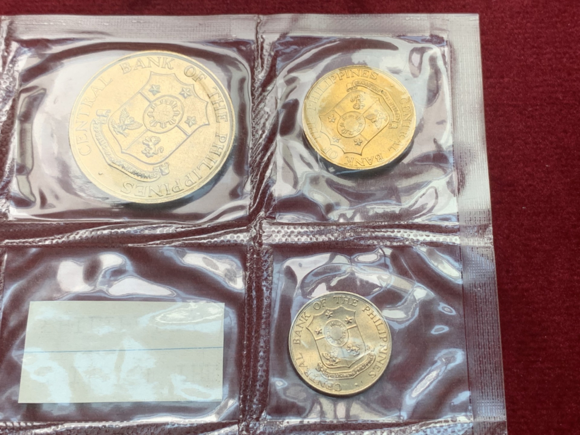 《竞宝斋》第121场-周日，周一 ，2场连拍（全场包邮） 菲律宾1963-1964打铁图案套币，密封BU收藏好品