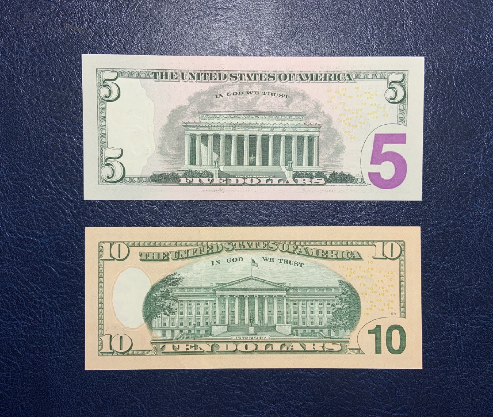 收藏联盟Quantum Auction 第215期拍卖 美国2013年联邦储备券5-10元 品相全新UNC 5为彩色版