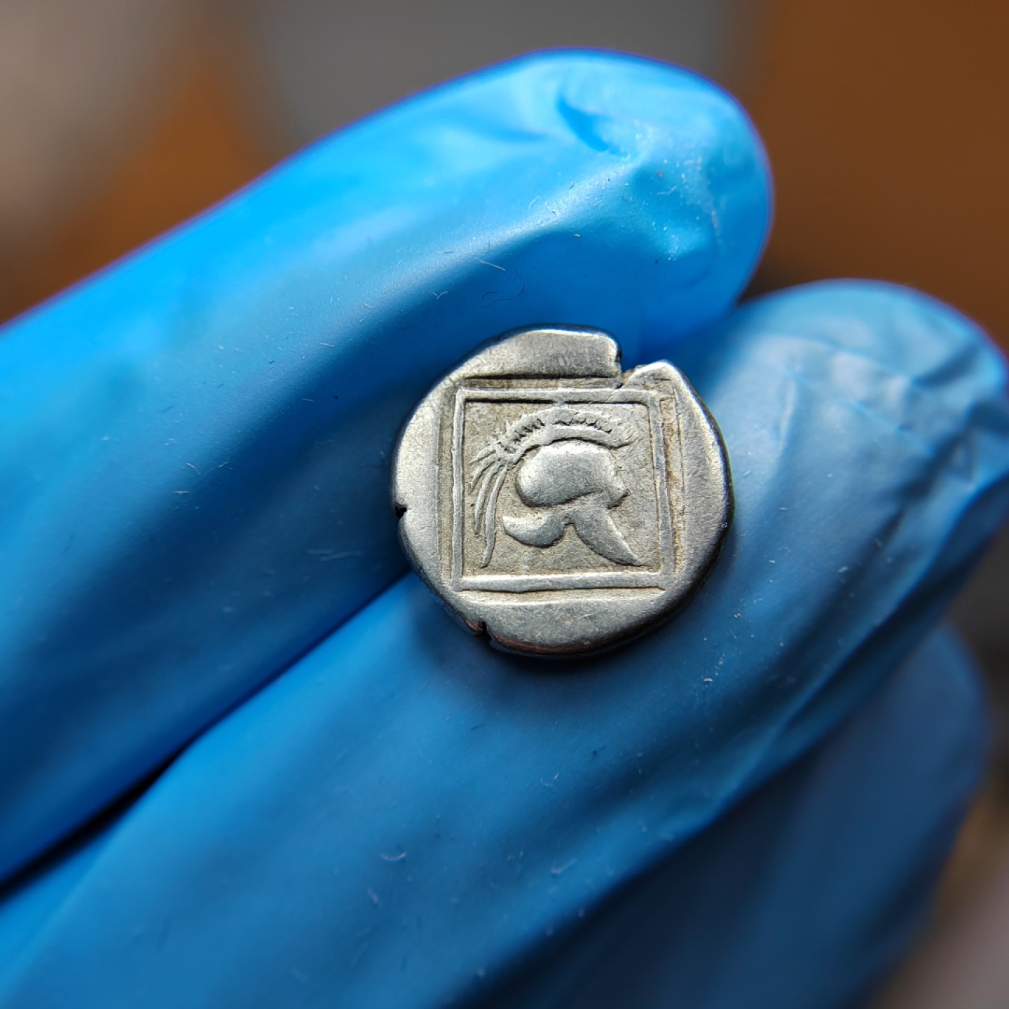 王之爱好～外国古币 古希腊骏马头盔半德银币