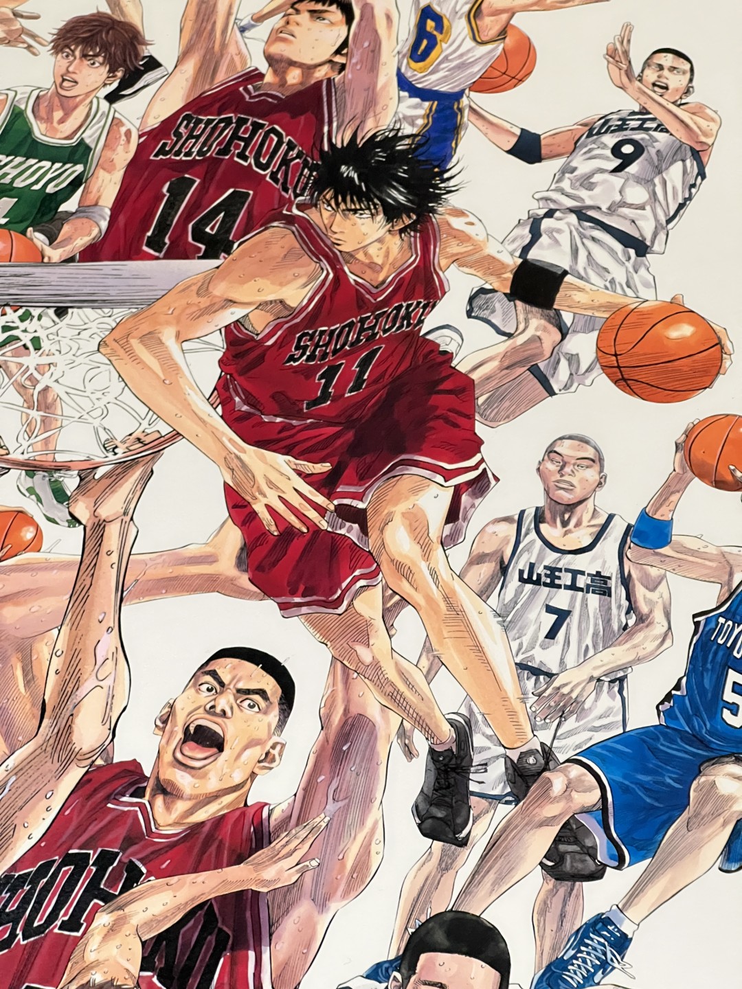 零元拍: 迎接大电影上映，特别奉献井上雄彦亲笔签名 Jump50th SLAM DUNK allstar 限定海报