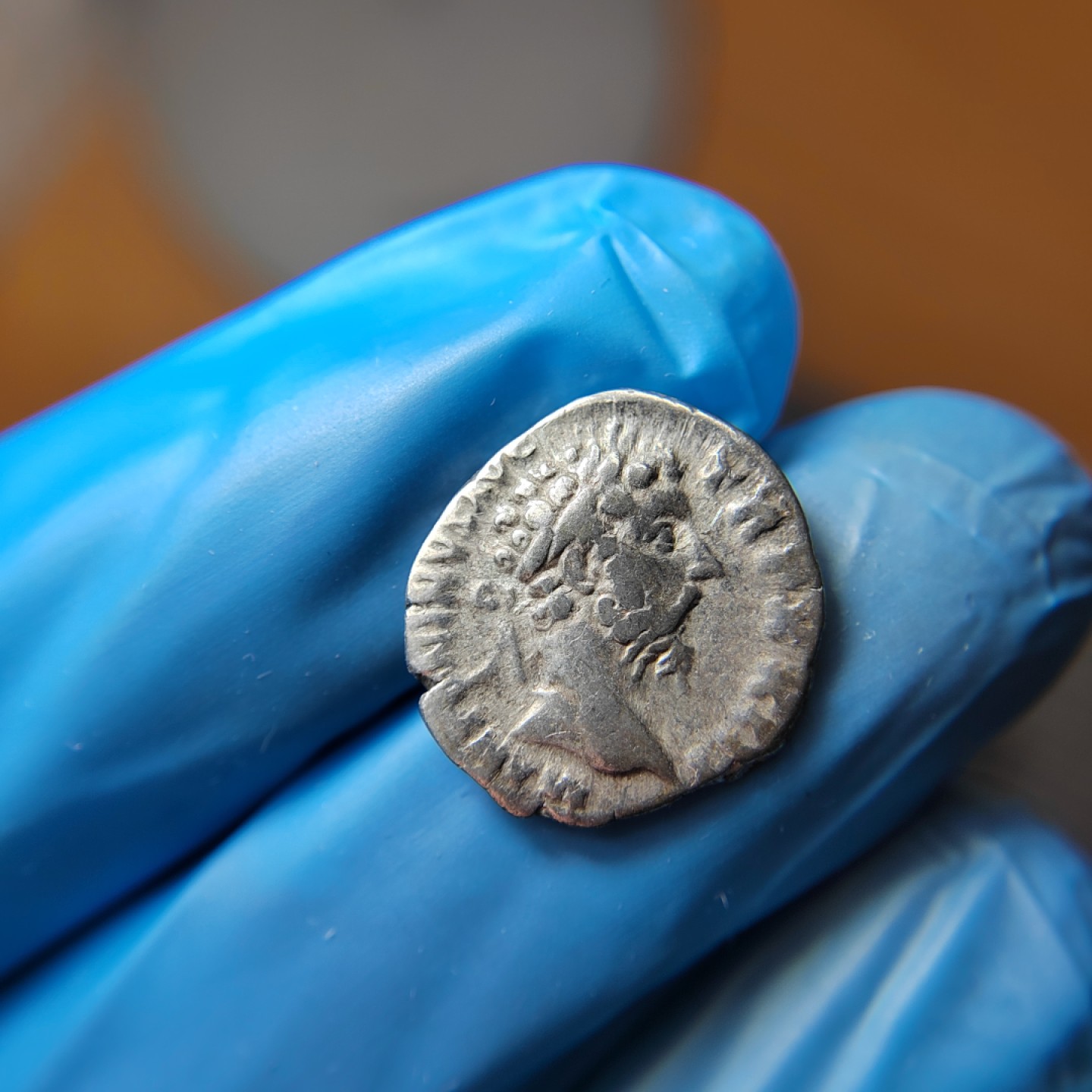 王之爱好～外国古币 古罗马五贤帝马可•奥勒留银币