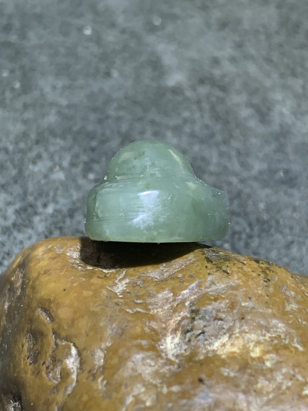 天然和田玉雕刻四季豆一个，