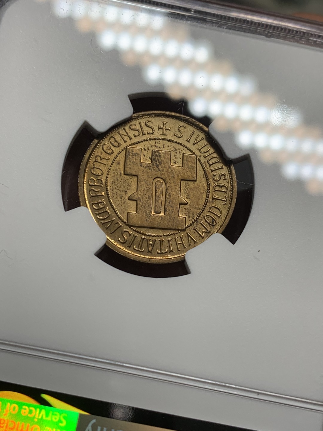 《竞宝斋》第121场-周日，周一 ，2场连拍（全场包邮） NGC-UNC 卢森堡 1963年 ESSAI厂 20法郎 铜制样币 入盒一共四枚非常稀少