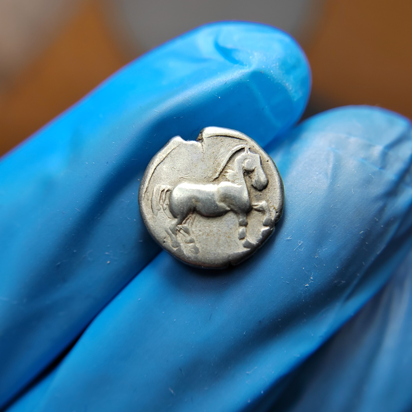 王之爱好～外国古币 古希腊骏马头盔半德银币