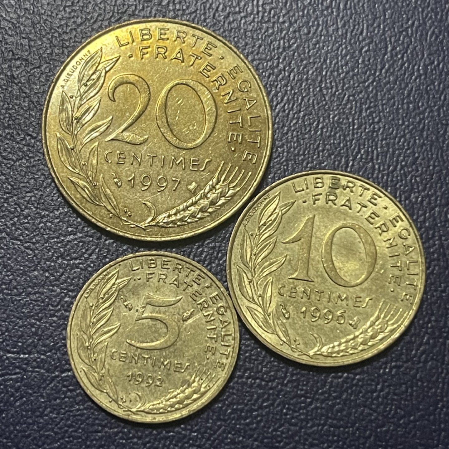 外国硬币0元起拍（39） 法国5，10，20分