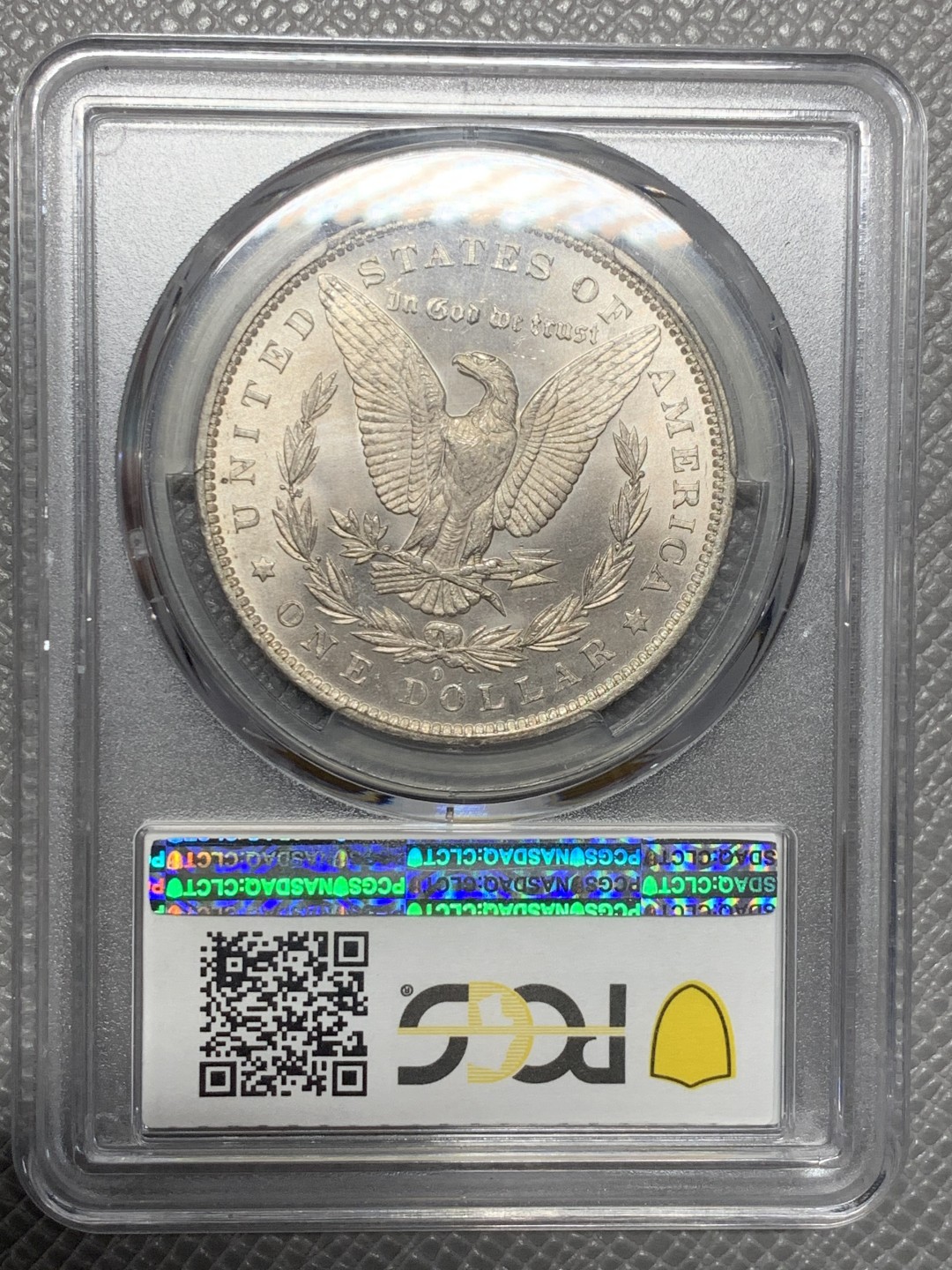 《竞宝斋》第121场-周日，周一 ，2场连拍（全场包邮） PCGS-MS63 美国1883年O版摩根1元大银币 底板有PL的感觉 爆光
