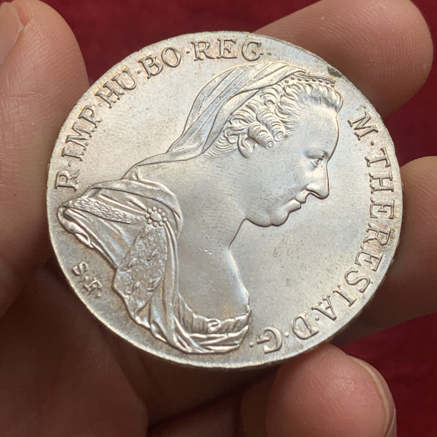 《竞宝斋》第121场-周日，周一 ，2场连拍（全场包邮） 奥地利1780年大奶妈 1泰勒大银币 粉光好品