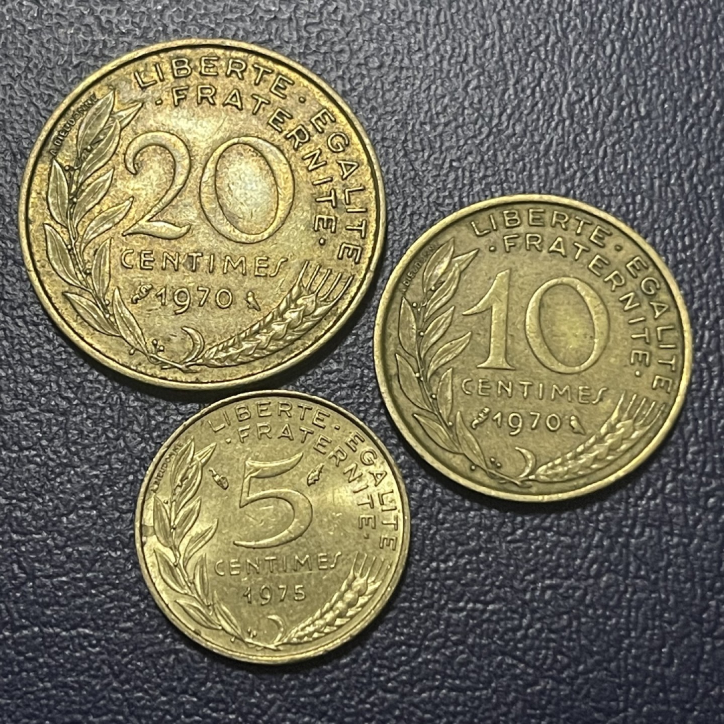 外国硬币0元起拍（39） 法国5，10，20分