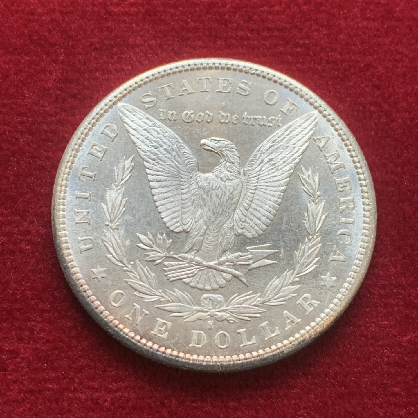 《竞宝斋》第121场-周日，周一 ，2场连拍（全场包邮） 美国 1881年 摩根银元 BU品 难得状态 可以送评 这样的裸币不要错过了