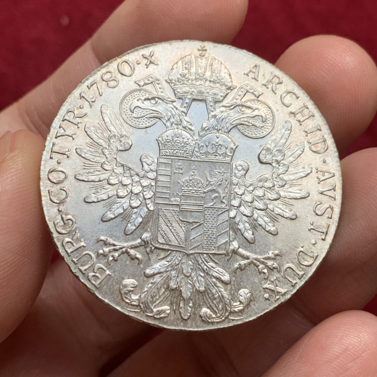 《竞宝斋》第121场-周日，周一 ，2场连拍（全场包邮） 奥地利1780年大奶妈 1泰勒大银币 粉光好品