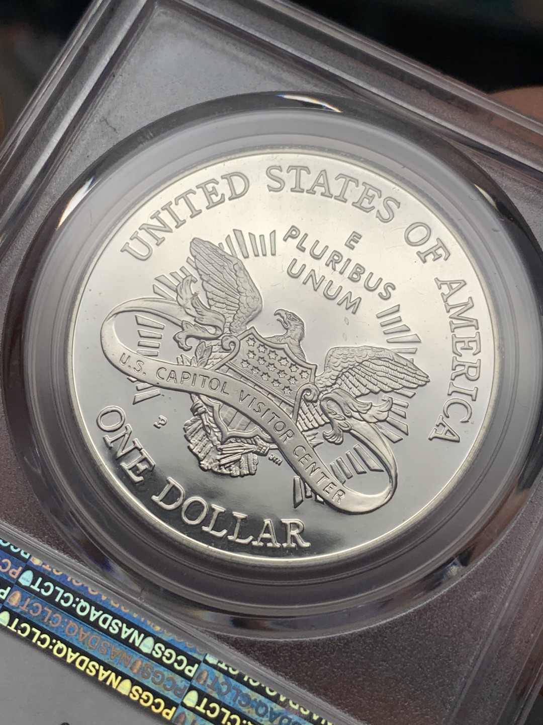 《竞宝斋》第121场-周日，周一 ，2场连拍（全场包邮） PCGS PR69 DC 美国 2001年 国会大厦开放201年纪念 大银币 高分好状态