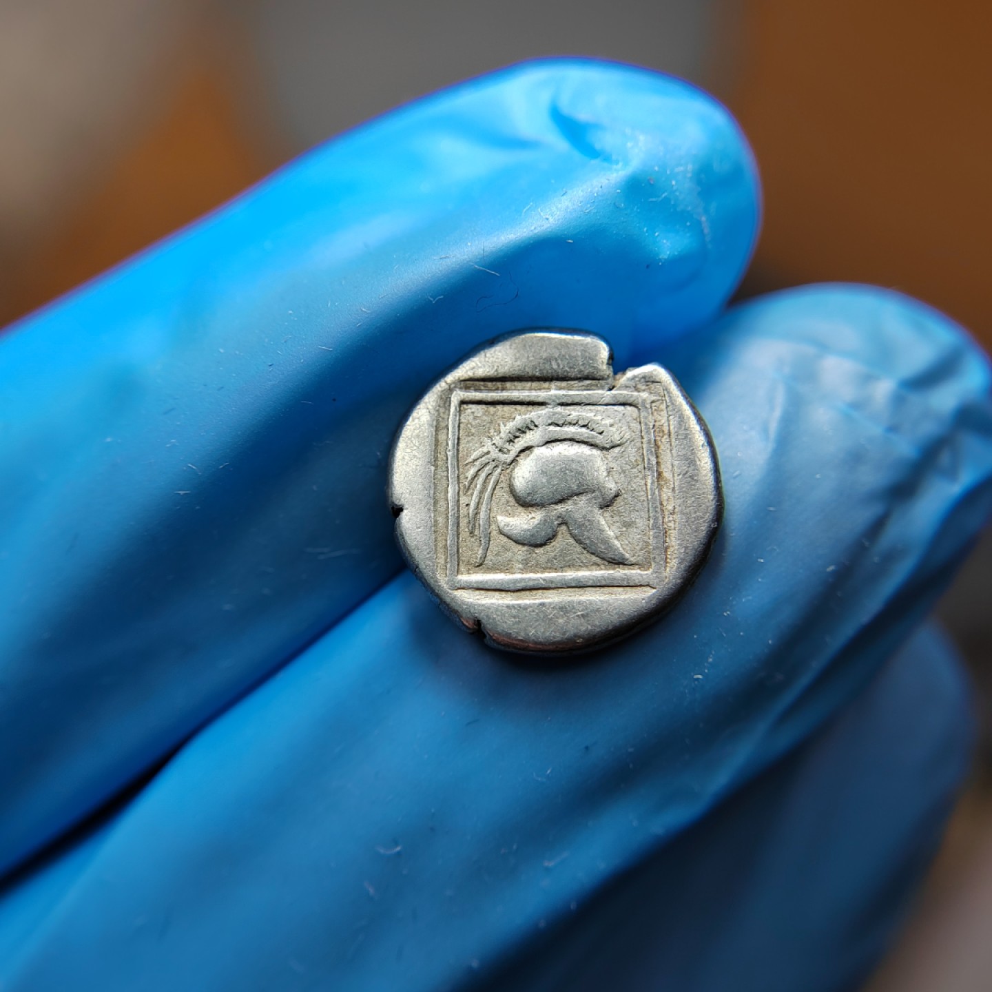 王之爱好～外国古币 古希腊骏马头盔半德银币