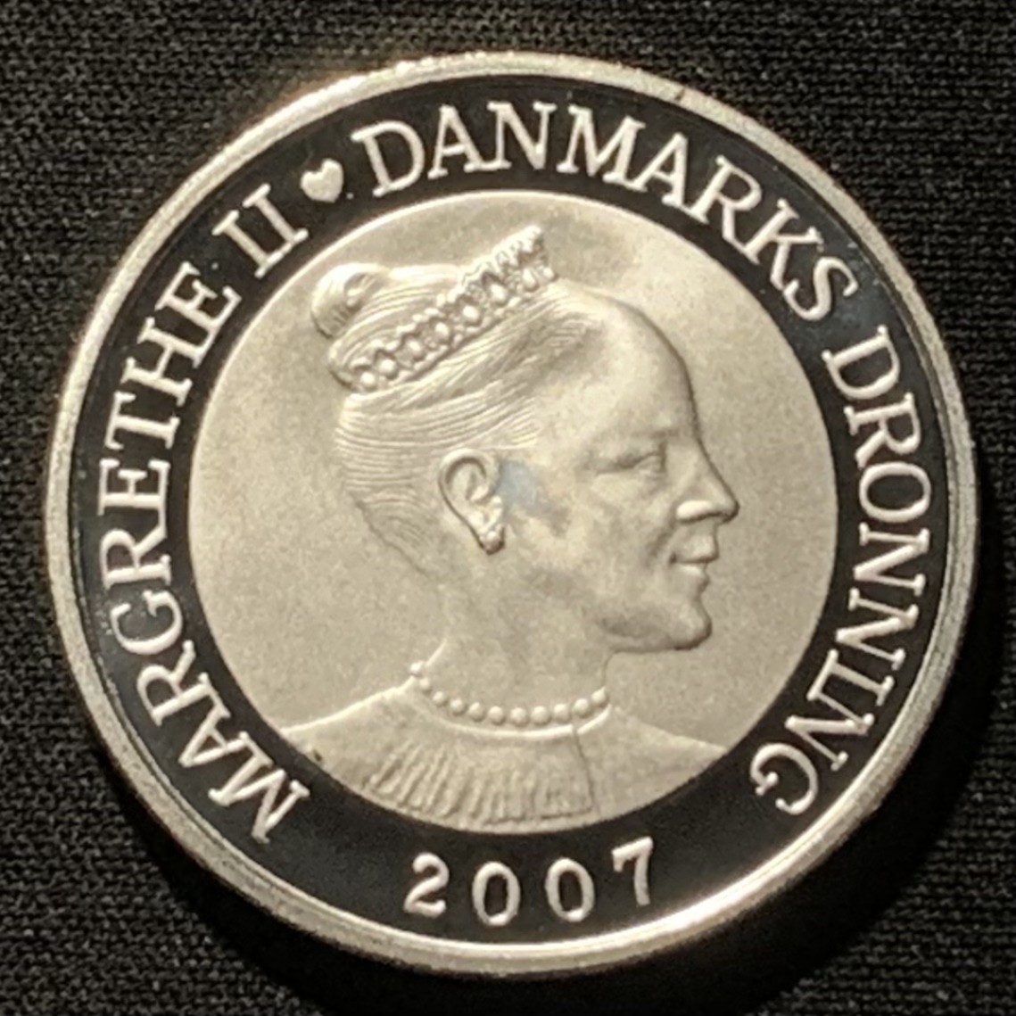 紫瑗钱币——第251期拍卖 丹麦 2007年 2007-2009国际极地年 100克朗 31.1克 0.999银 UNC