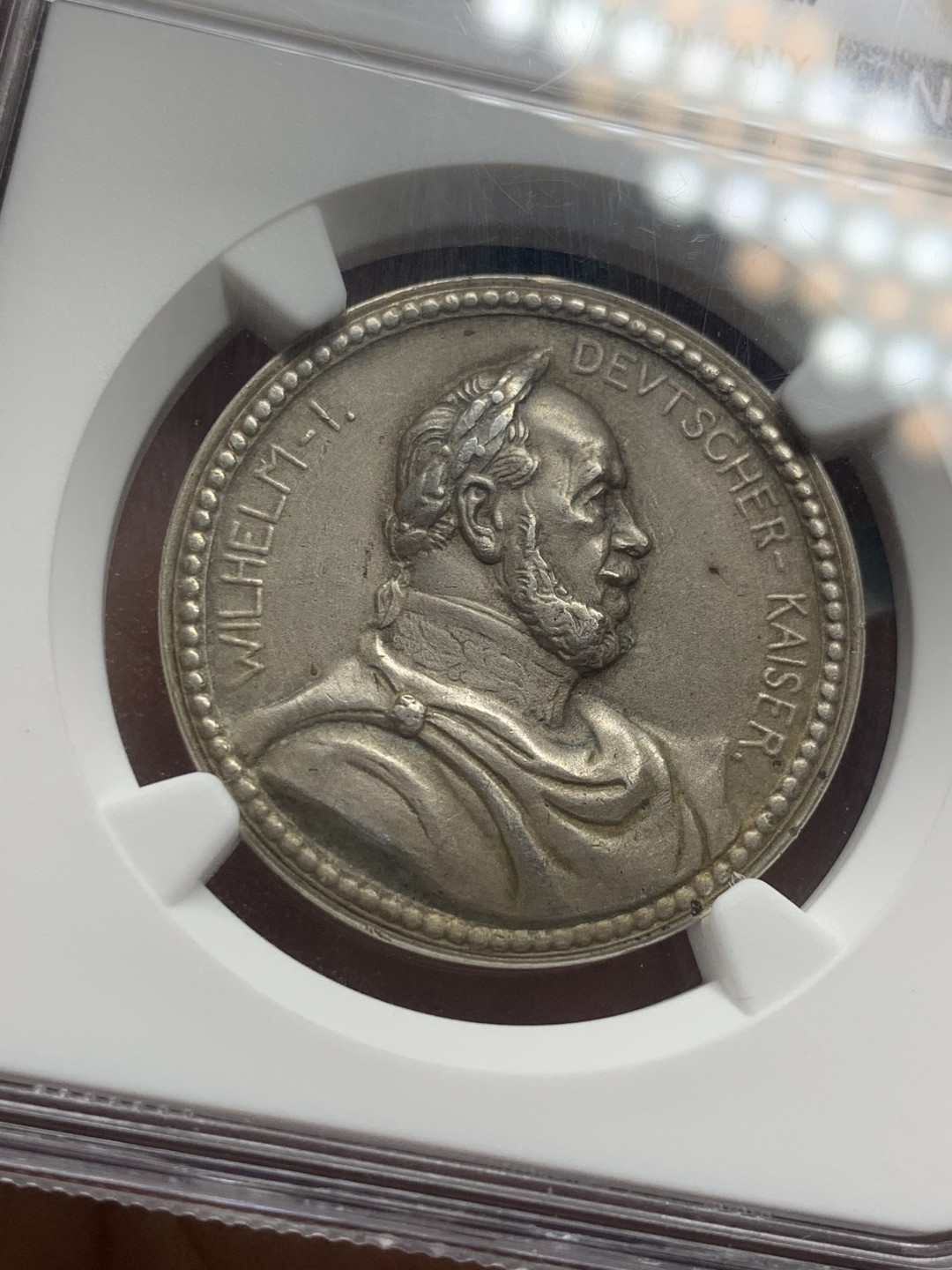 《竞宝斋》第121场-周日，周一 ，2场连拍（全场包邮） NGC MS64 德国 1905年 威廉一世纽伦堡皇帝纪念碑揭幕仪式纪念银章