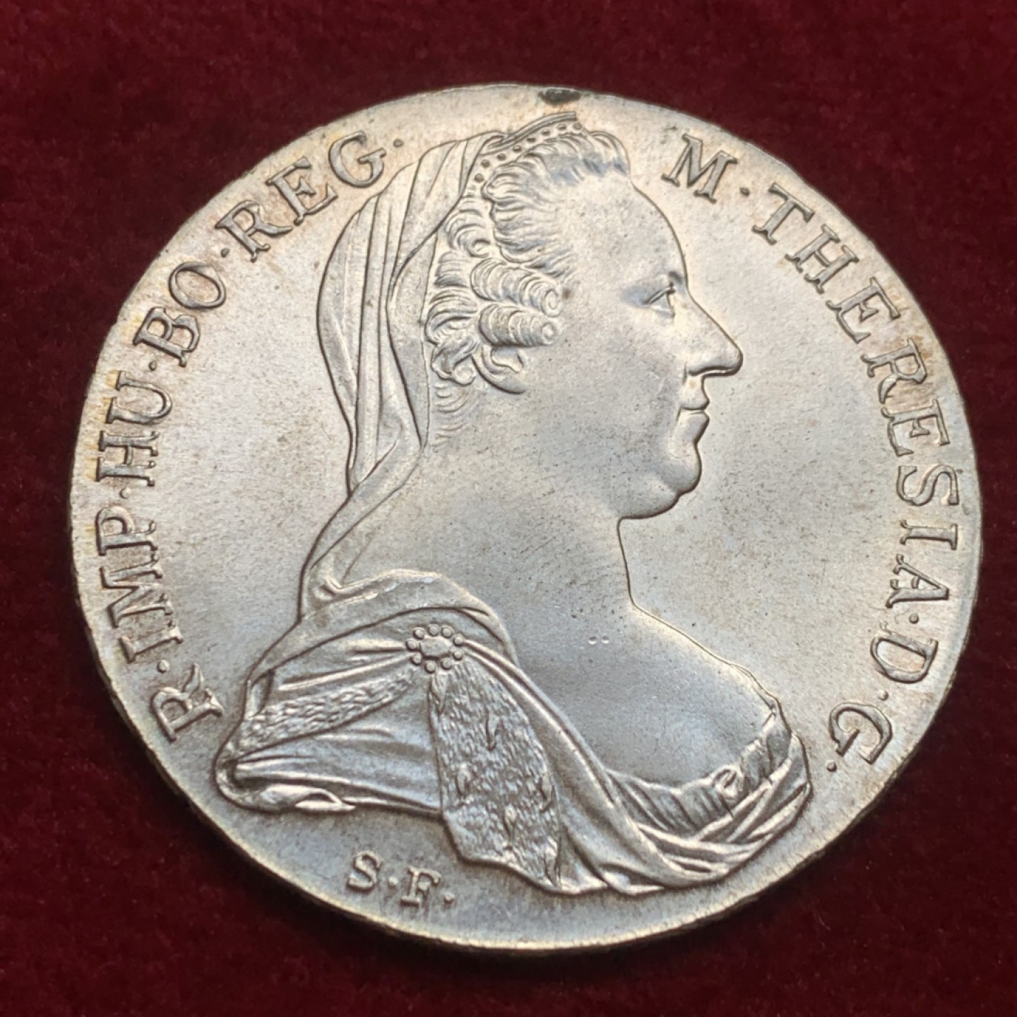 《竞宝斋》第121场-周日，周一 ，2场连拍（全场包邮） 奥地利1780年大奶妈 1泰勒大银币 粉光好品