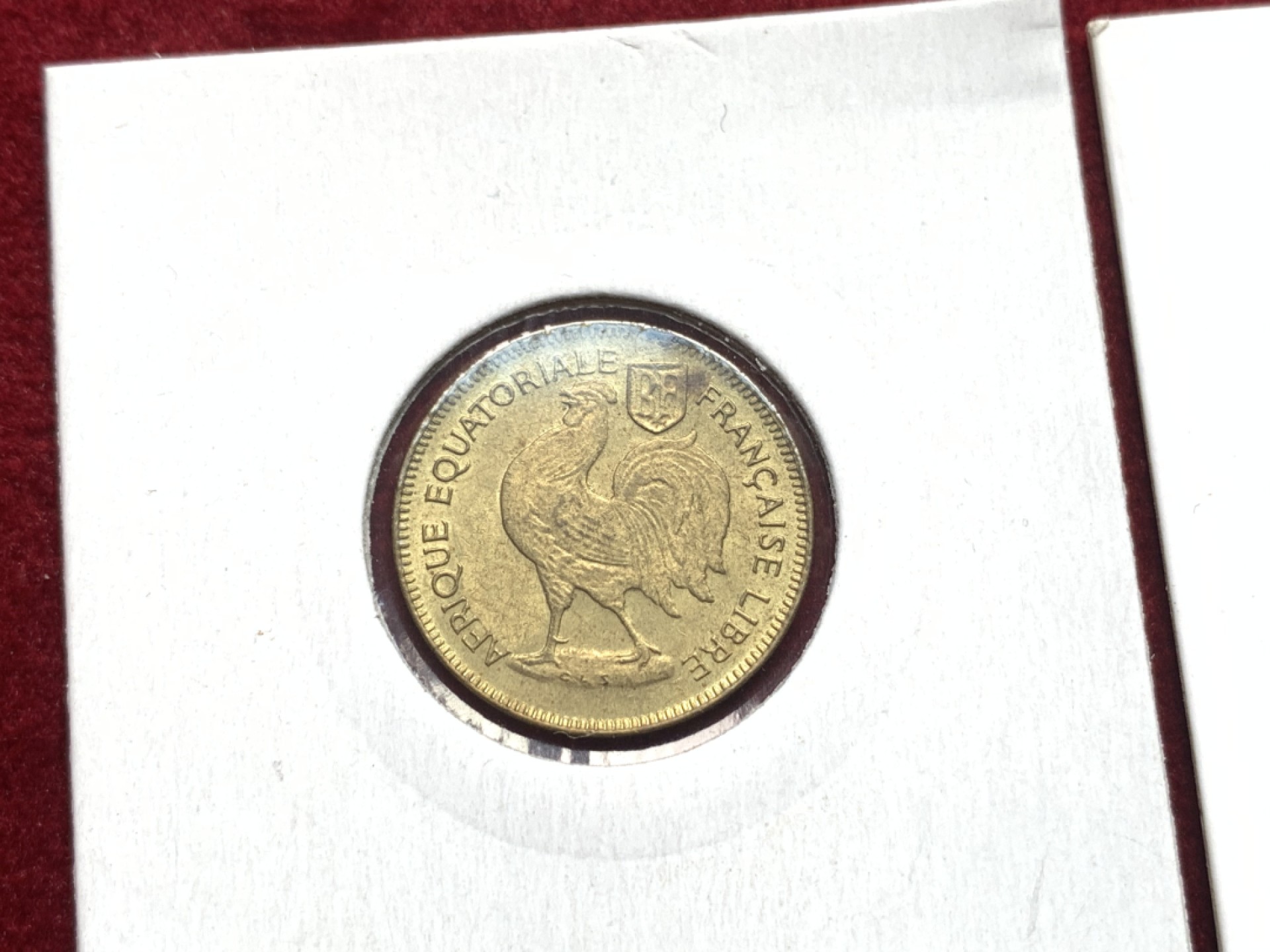 《竞宝斋》第121场-周日，周一 ，2场连拍（全场包邮） 法属喀麦隆1943年50分少见版KM4，原光MS；法属赤道非洲1942年50分UNC