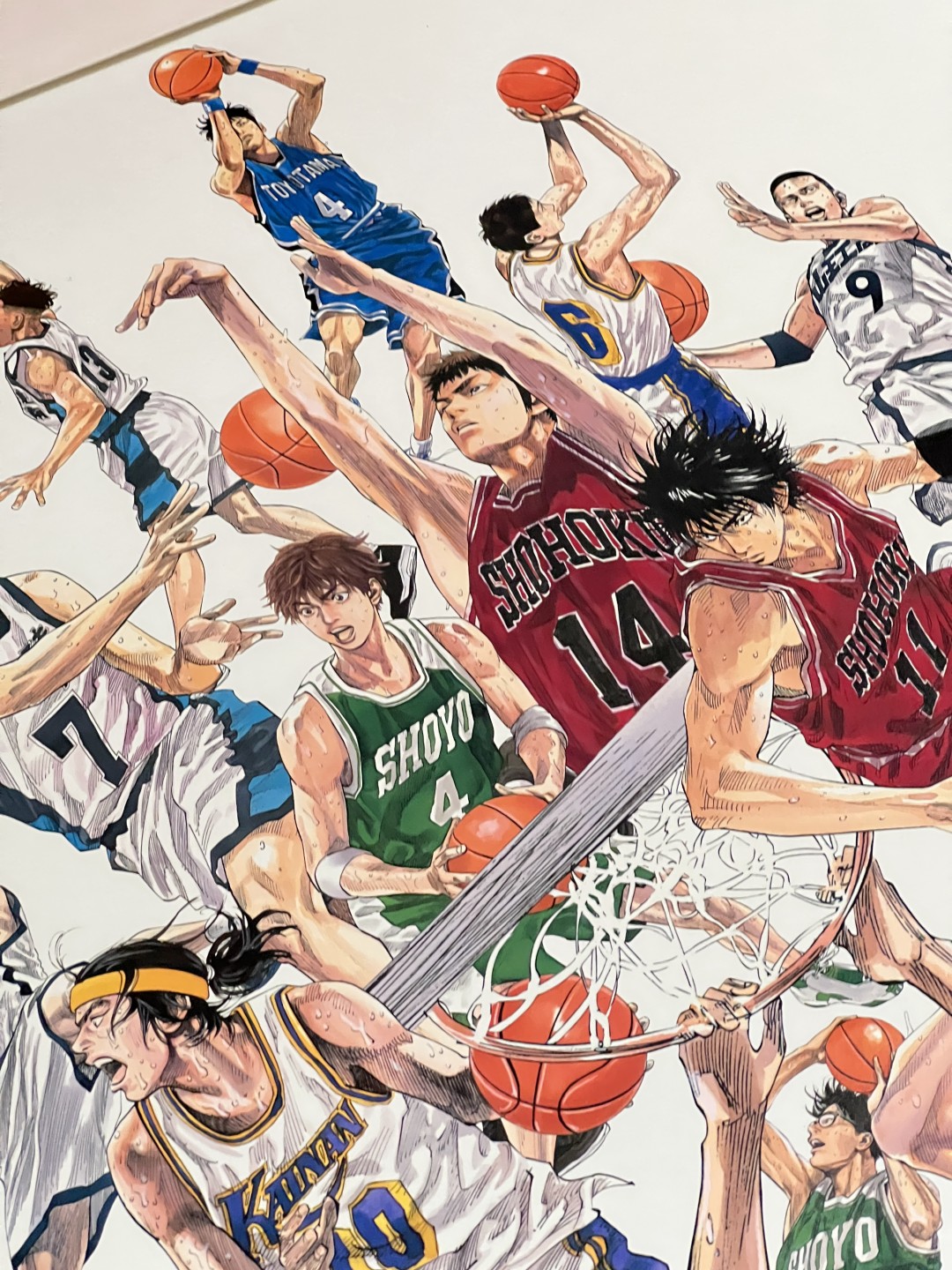 零元拍: 迎接大电影上映，特别奉献井上雄彦亲笔签名 Jump50th SLAM DUNK allstar 限定海报