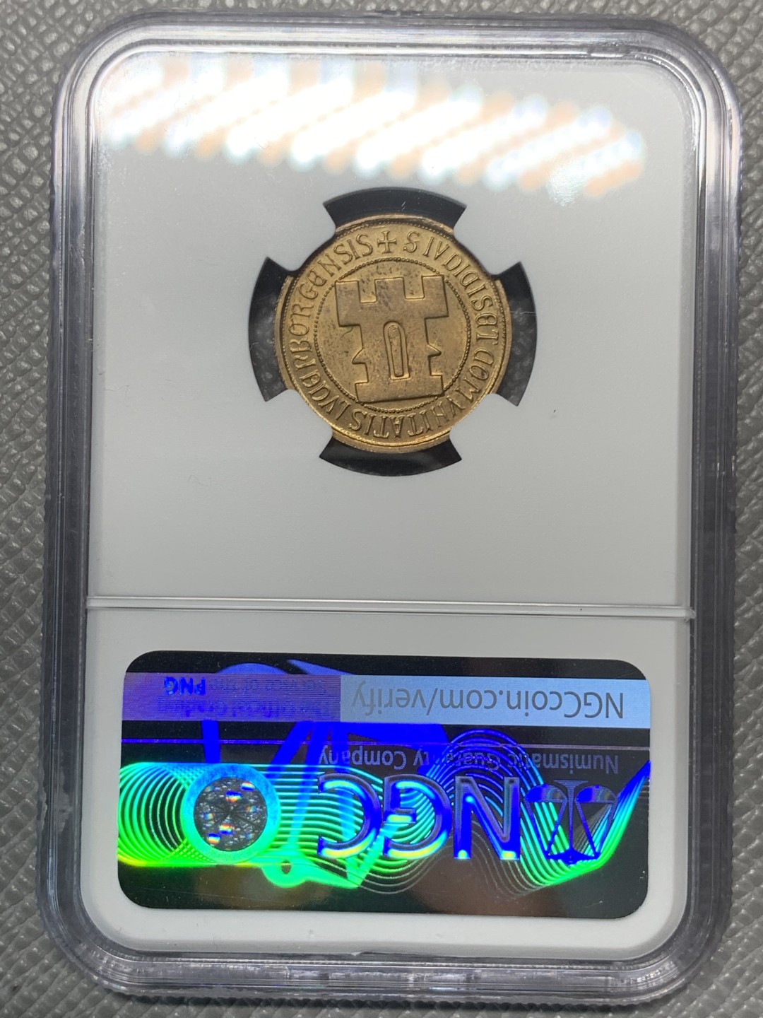 《竞宝斋》第121场-周日，周一 ，2场连拍（全场包邮） NGC-UNC 卢森堡 1963年 ESSAI厂 20法郎 铜制样币 入盒一共四枚非常稀少