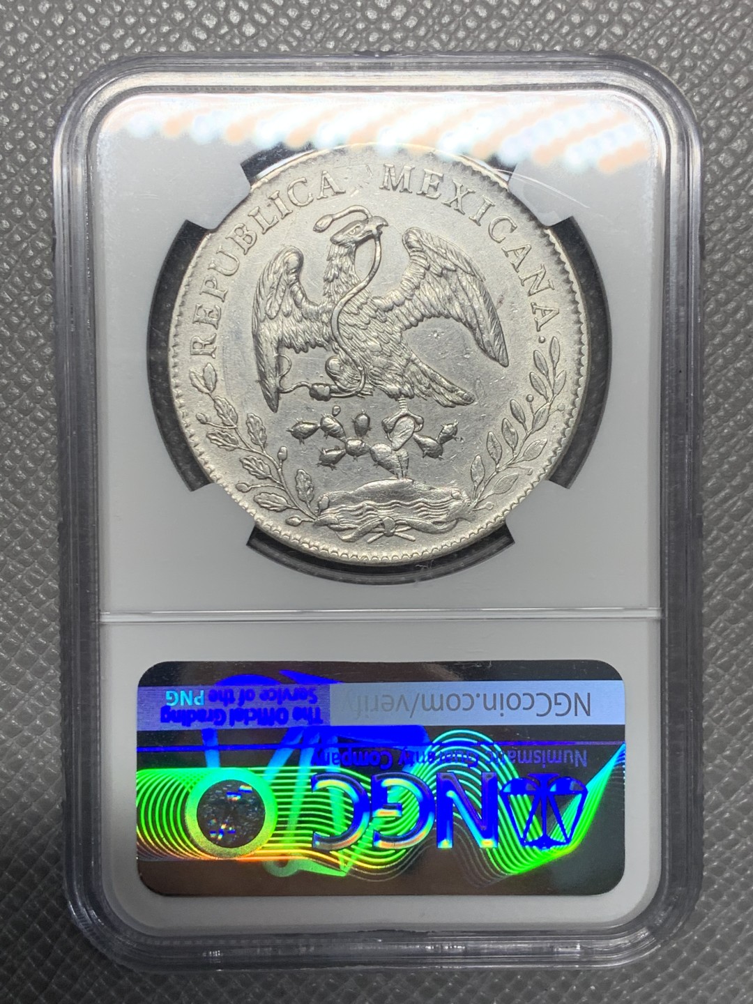 《竞宝斋》第121场-周日，周一 ，2场连拍（全场包邮） NGC UNC 墨西哥 1892ZS 8R 花边鹰洋 银币 光度状态细节都不错