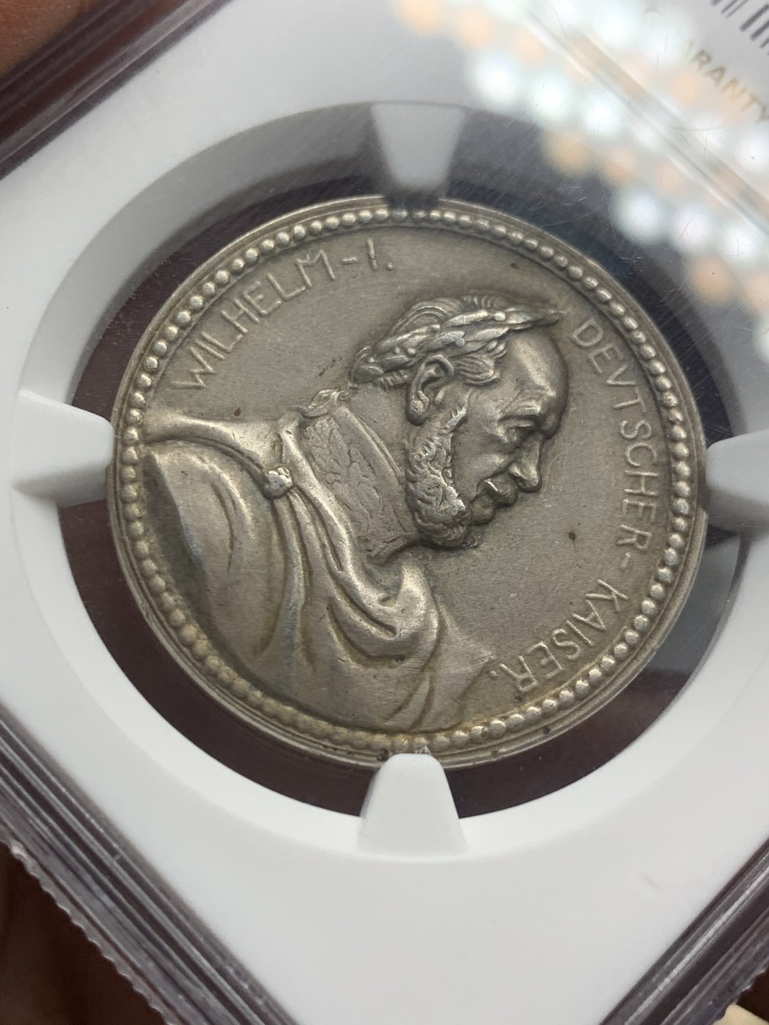 《竞宝斋》第121场-周日，周一 ，2场连拍（全场包邮） NGC MS64 德国 1905年 威廉一世纽伦堡皇帝纪念碑揭幕仪式纪念银章