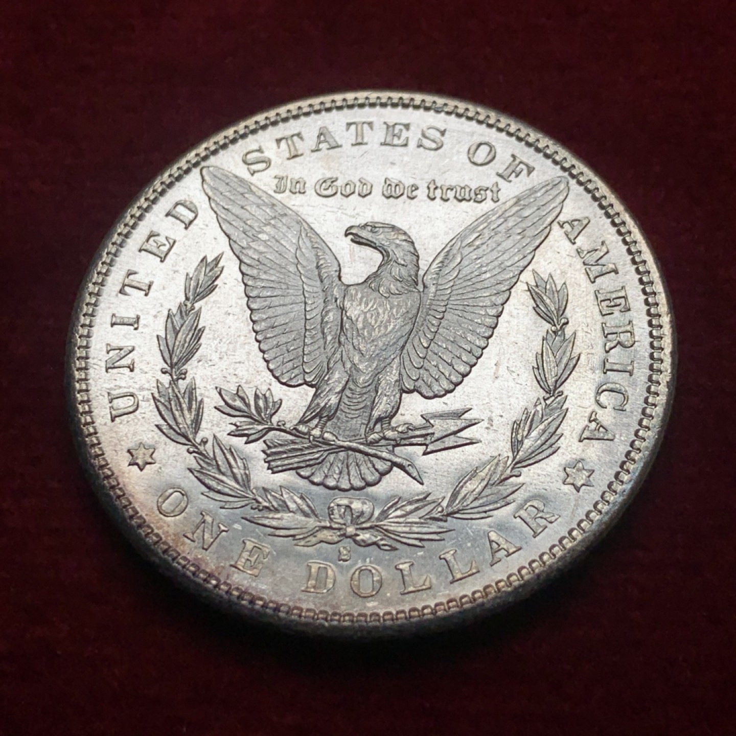 《竞宝斋》第121场-周日，周一 ，2场连拍（全场包邮） 美国 1881年 摩根银元 BU品 难得状态 可以送评 这样的裸币不要错过了