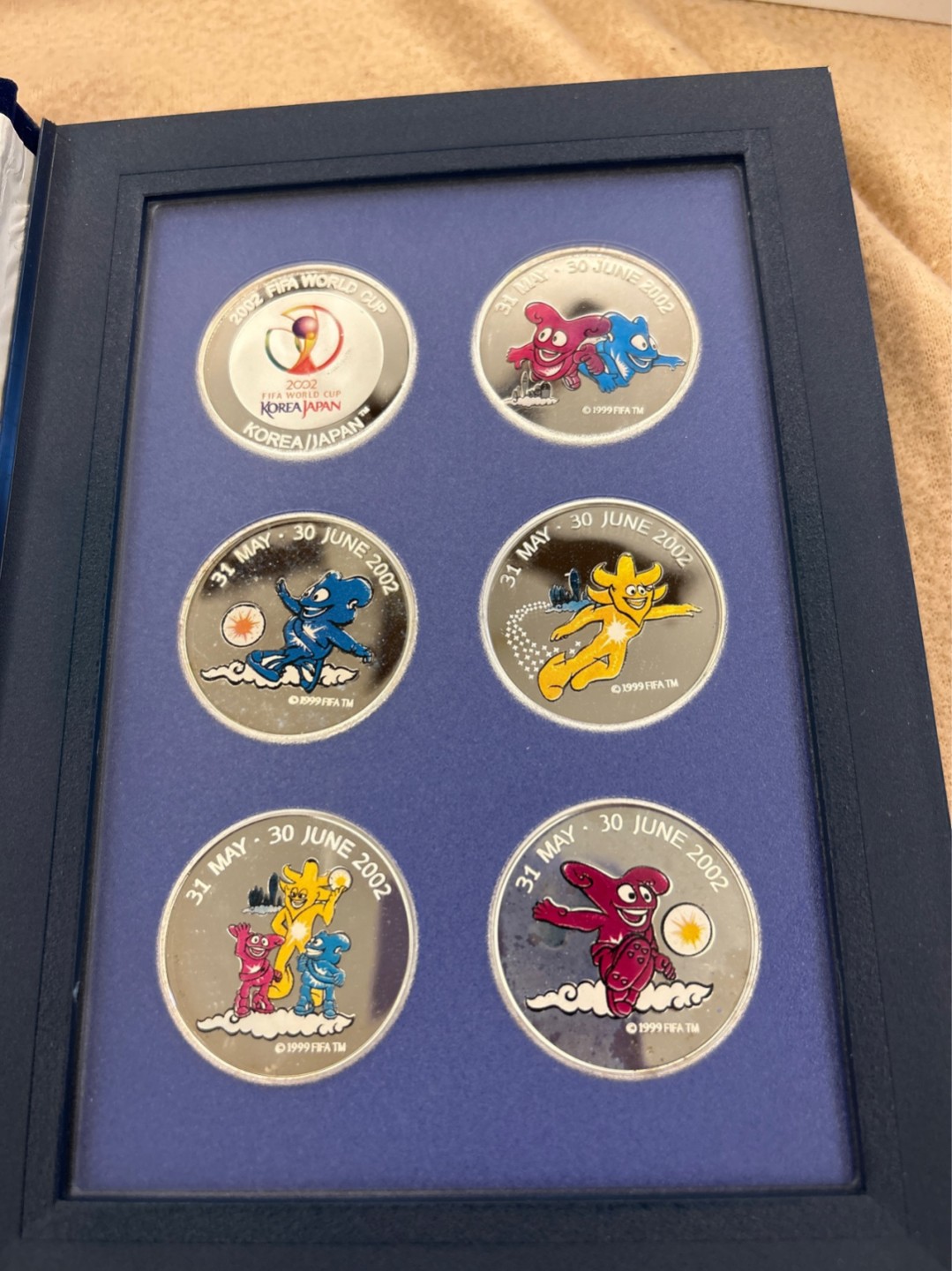 收藏联盟Quantum Auction 第218期拍卖 邮币杂项场 2002年世界杯韩国发型银章六枚
