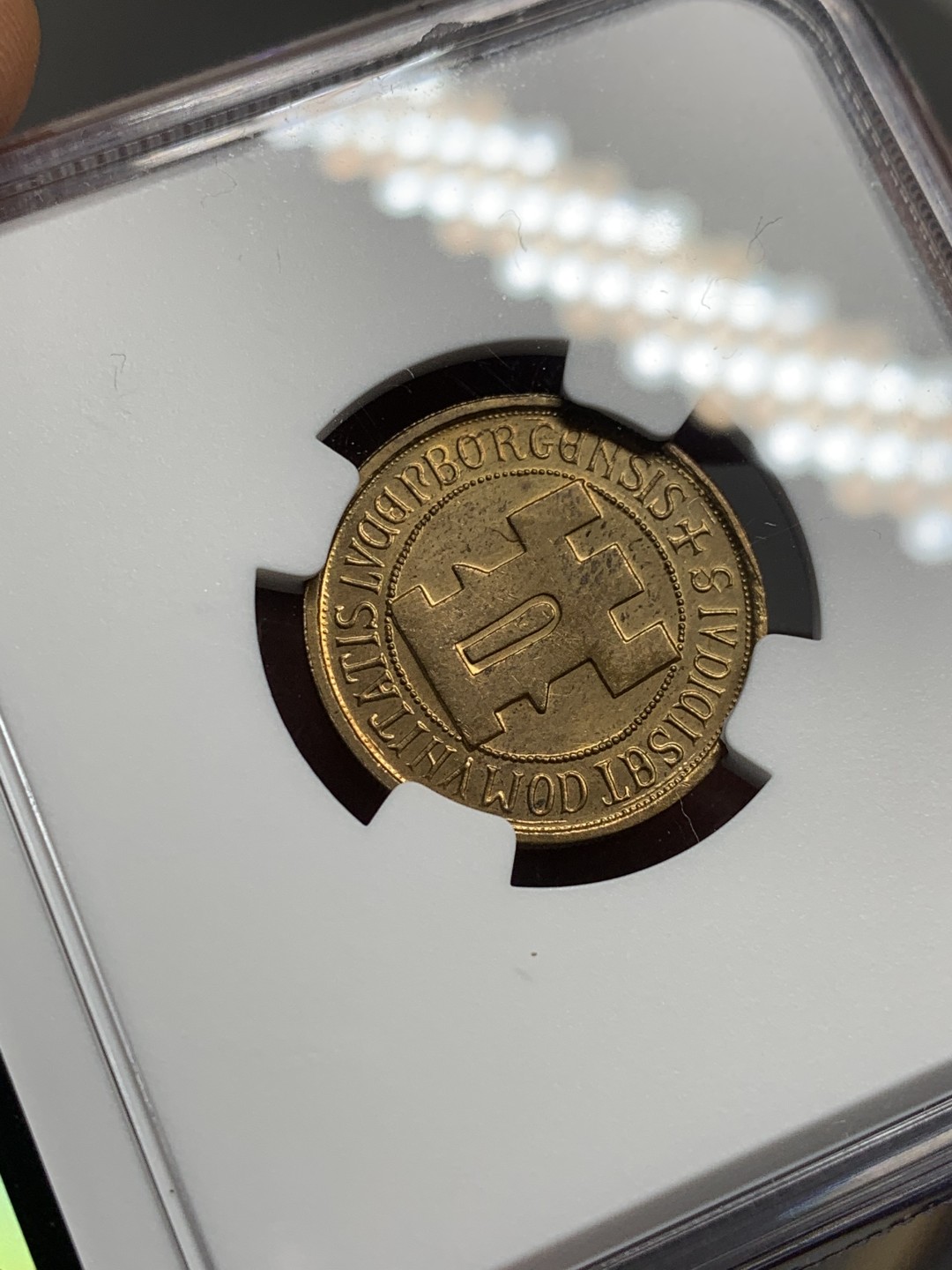 《竞宝斋》第121场-周日，周一 ，2场连拍（全场包邮） NGC-UNC 卢森堡 1963年 ESSAI厂 20法郎 铜制样币 入盒一共四枚非常稀少