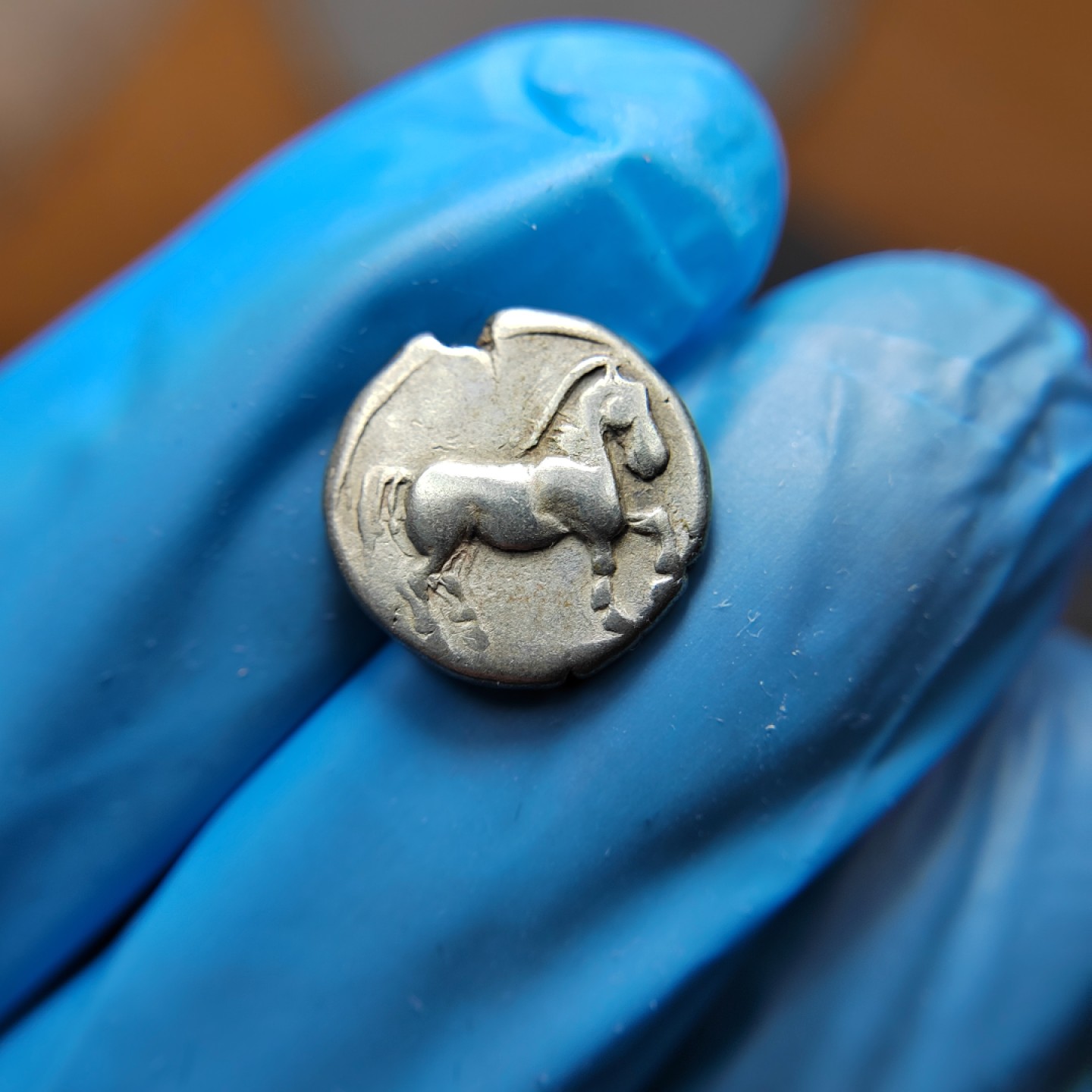 王之爱好～外国古币 古希腊骏马头盔半德银币