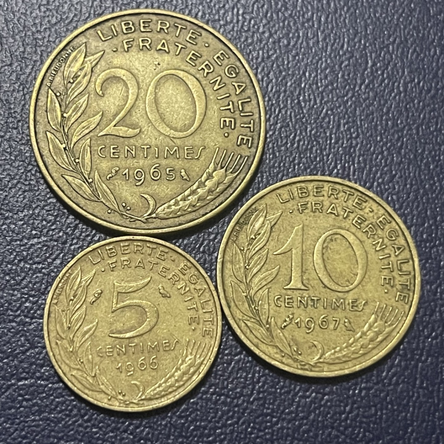 外国硬币0元起拍（39） 法国5，10，20分