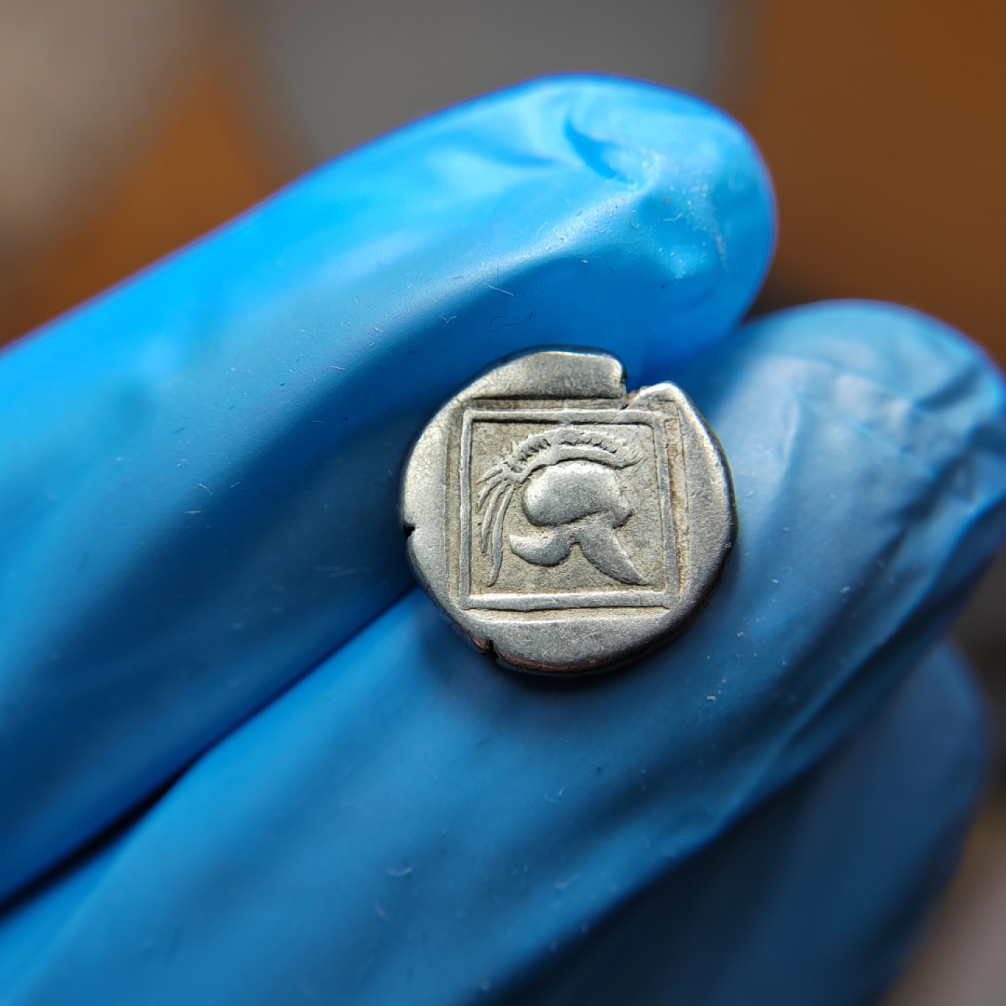 王之爱好～外国古币 古希腊骏马头盔半德银币