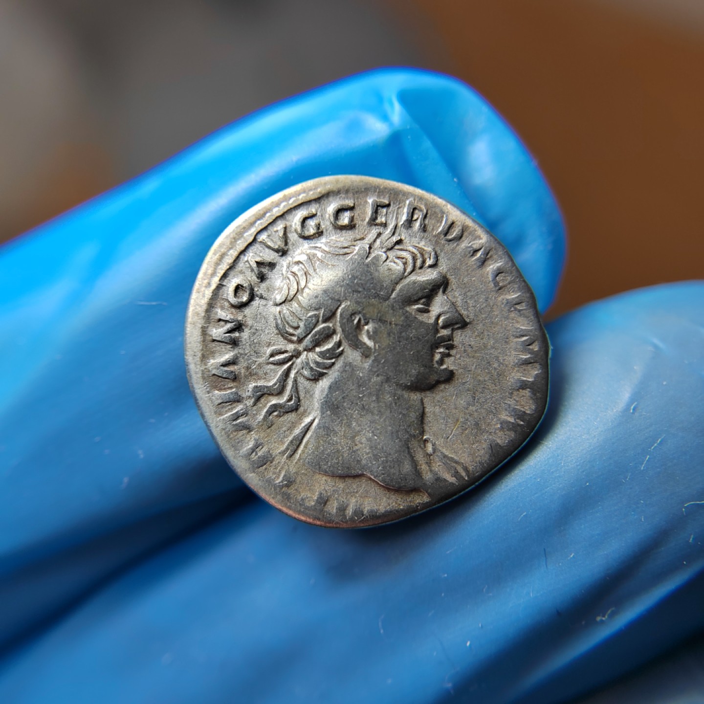 王之爱好～外国古币 古罗马五贤帝图拉真银币