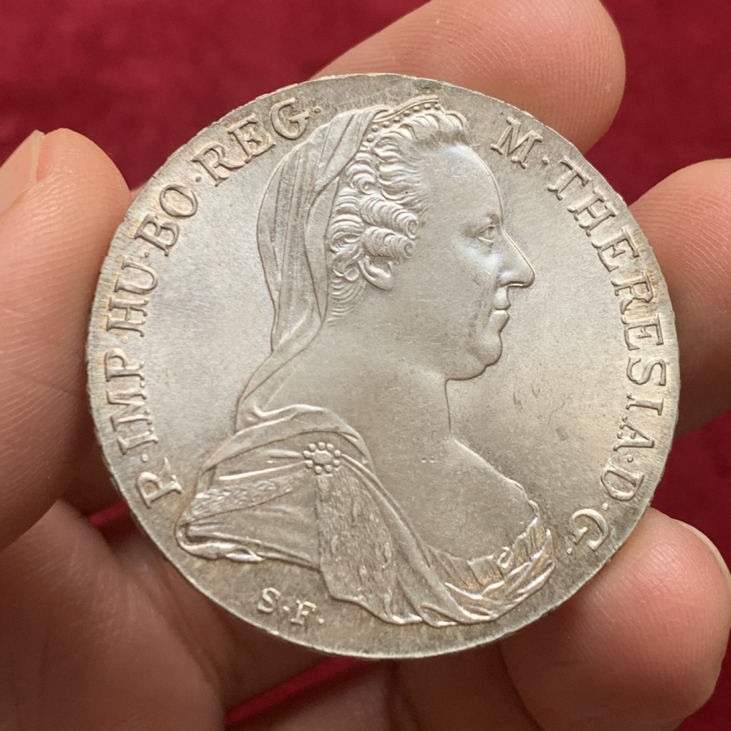 《竞宝斋》第121场-周日，周一 ，2场连拍（全场包邮） 奥地利1780年大奶妈 1泰勒大银币 粉光好品