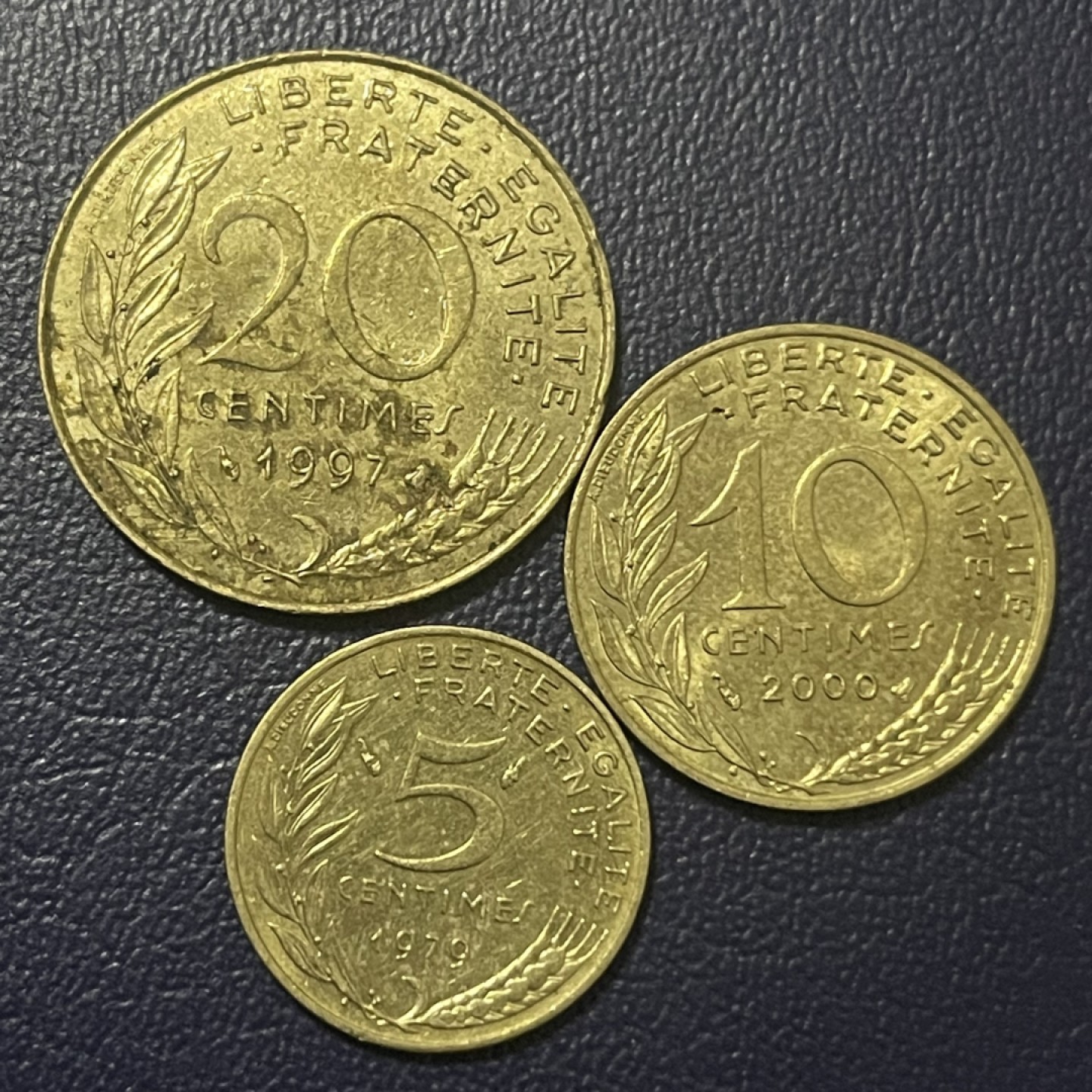 外国硬币0元起拍（39） 法国5，10，20分