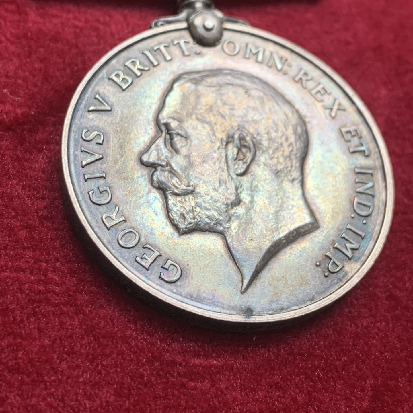 《竞宝斋》第121场-周日，周一 ，2场连拍（全场包邮） 1918年英国一战胜利奖章 银质 未清洗 包浆醇美