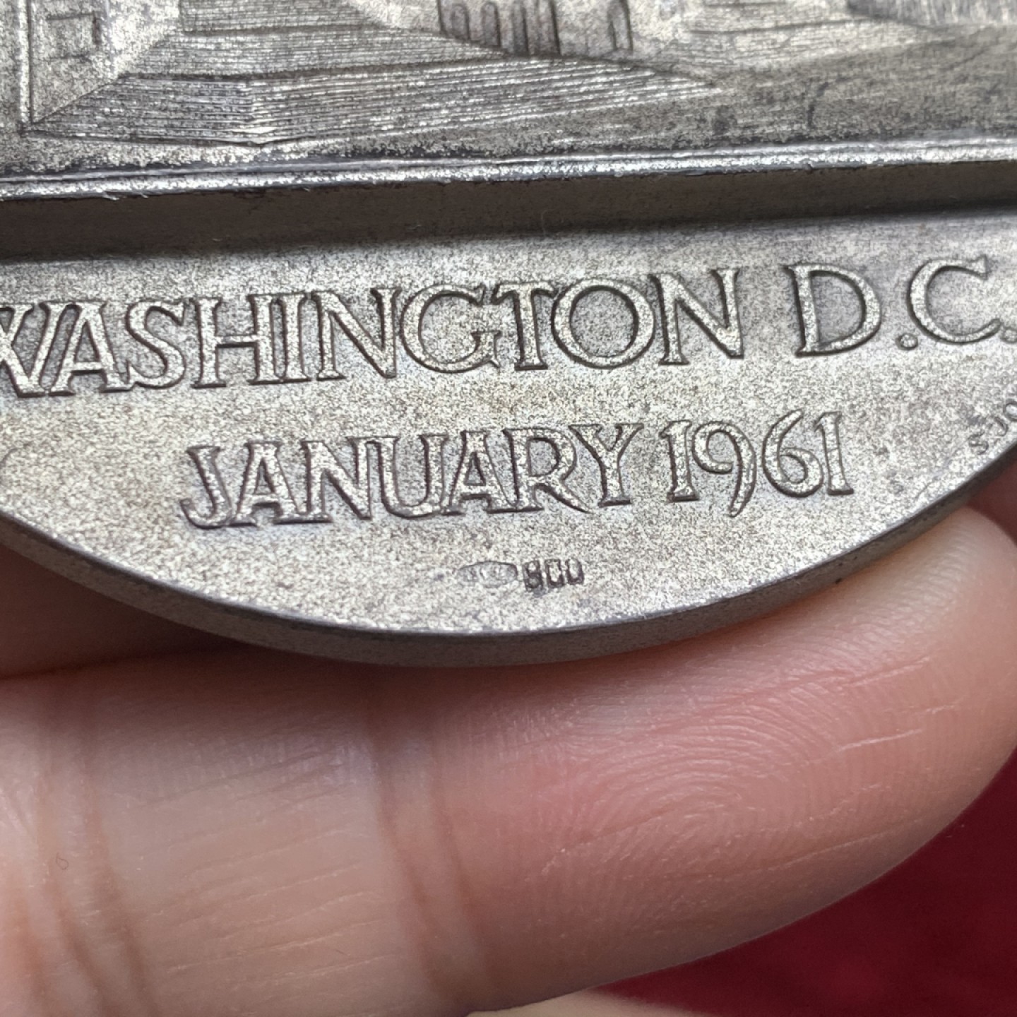 《竞宝斋》第121场-周日，周一 ，2场连拍（全场包邮） 意大利高浮雕 美国约翰肯尼迪总统 近代大银章 带800银标 122.6克