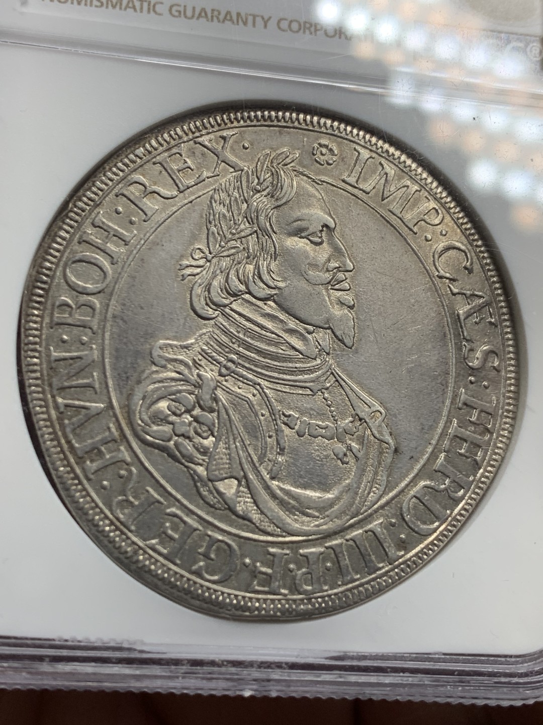 《竞宝斋》第121场-周日，周一 ，2场连拍（全场包邮） NGC-UNCD 1642年奥格斯堡景观泰勒 热门景观泰勒，轻微清洗，性价比高