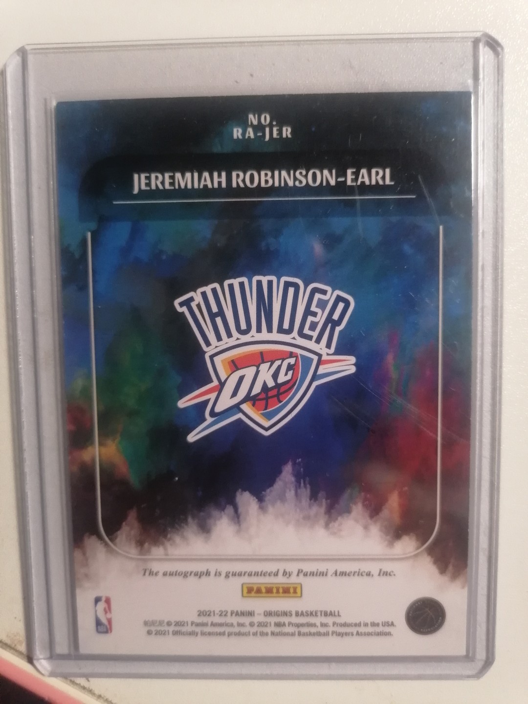 球星卡专场 2021-22   PANINI  起源  BASKETBALL   罗宾逊厄尔签字 27／35编