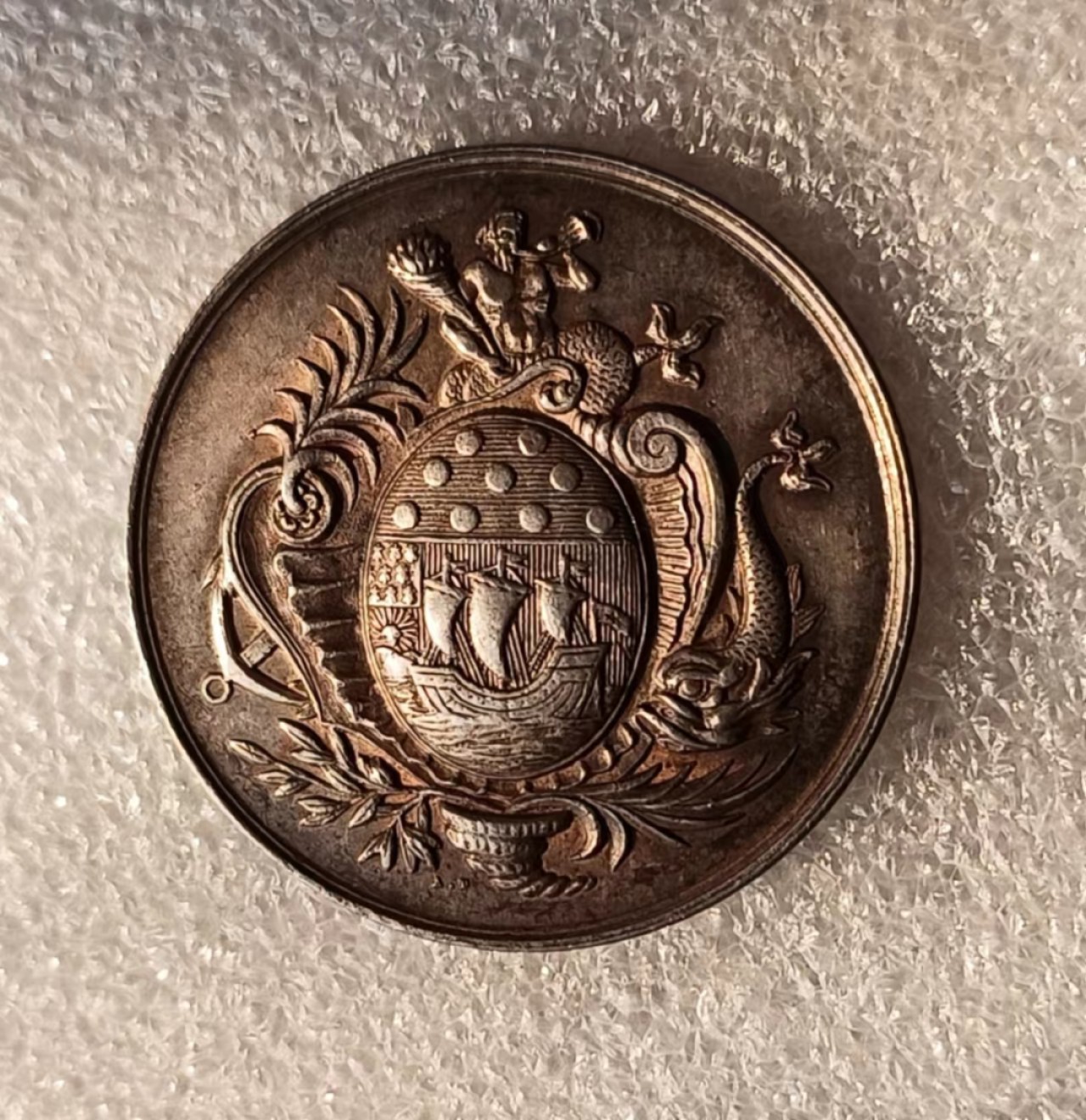 瓶子🏺第69期拍卖会 法国1834年贸易女神JETON银质代币33毫米13.96克