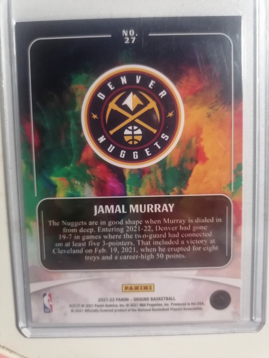 球星卡专场 2021-22 PANINI  起源  BASKETBALL 莫雷苦曼巴 93／99编