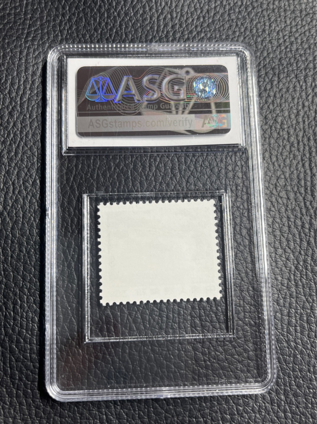 洪涛臻品批发群  精选邮票限时拍卖第一百零六期 普无号  枣园   ASG85分OP  版撕绝中绝送评，105最严格时期出分，一手出分壳子完好无划痕，配套必备，喜欢不要错过
