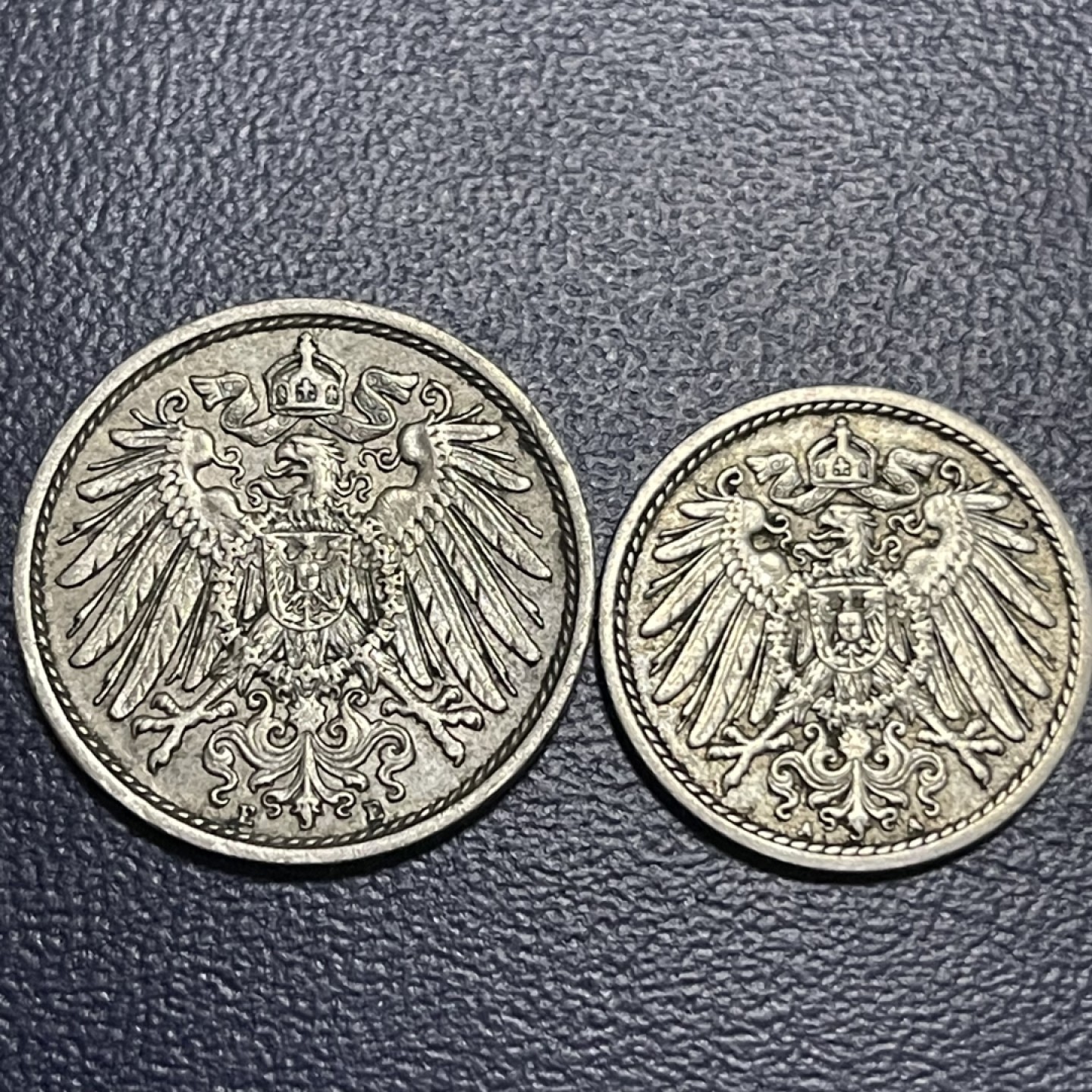 外国硬币0元起拍（40） 1912德意志帝国5，10芬尼