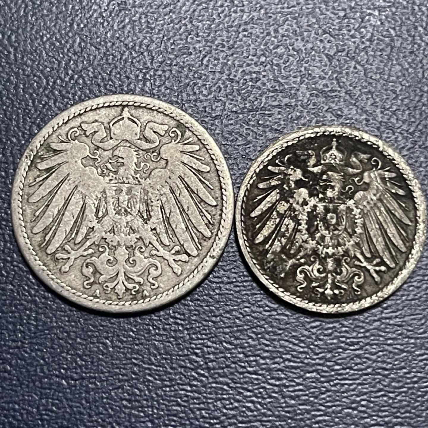 外国硬币0元起拍（40） 1890 德意志帝国5，10芬尼