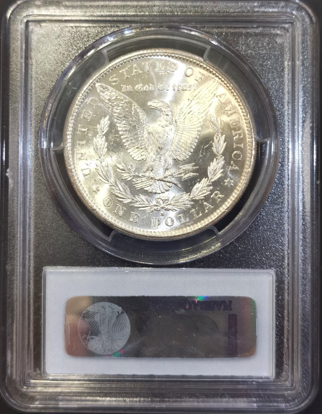 博洋堂世界钱币拍卖第008期（全场包邮） PCGS MS64 美国1881年S版摩根大银币，原卷车轮光，PC老盒低评