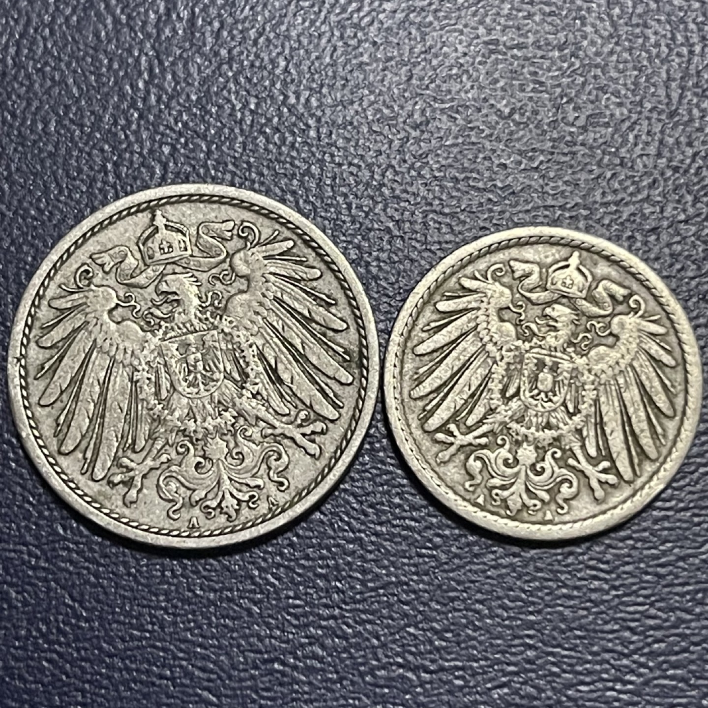外国硬币0元起拍（40） 1903，1906 德意志帝国5，10芬尼