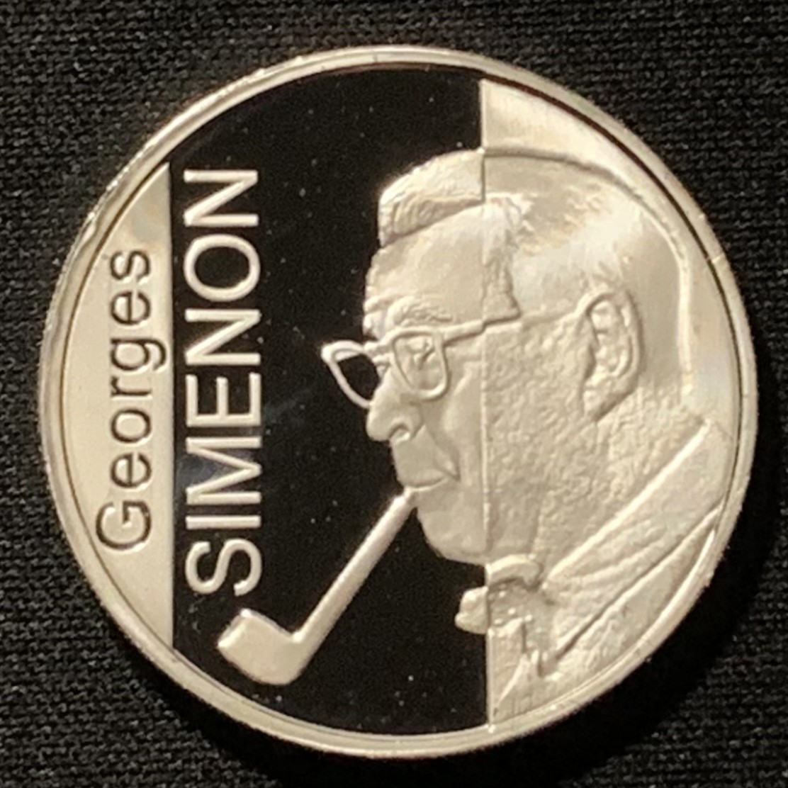 紫瑗钱币——第267期拍卖 比利时 2003年 乔治·西默农诞辰100周年 10欧元 18.93克 0.925银 精制