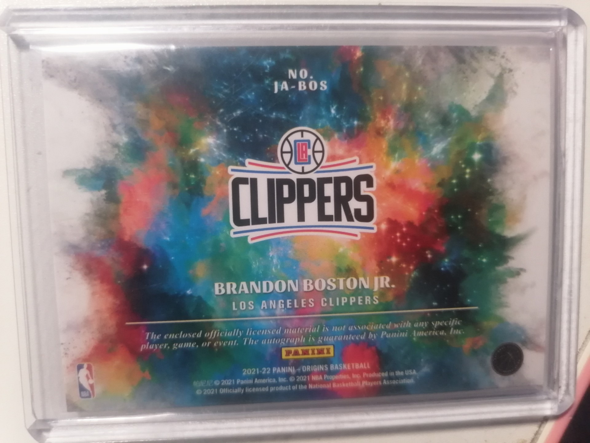 球星卡专场 2021-22  PANINI   起源  BASKETBALL  新秀 快船新秀 布莱顿 波士顿 签字物料 